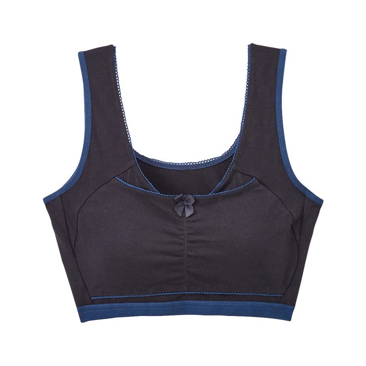 黒 | n，Dream バストを包むストレッチナイトブラジャー(綿混素材) | nissen