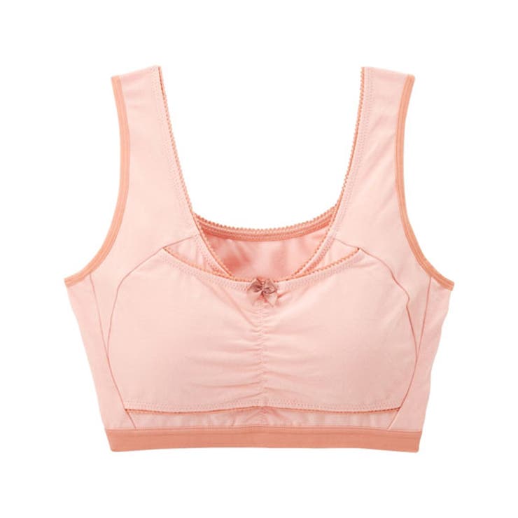 コーラルピンク | n，Dream バストを包むストレッチナイトブラジャー(綿混素材) | nissen