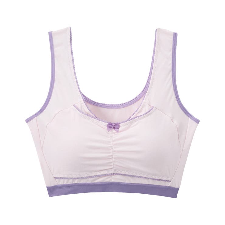 グレー | n，Dream バストを包むストレッチナイトブラジャー(綿混素材) | nissen