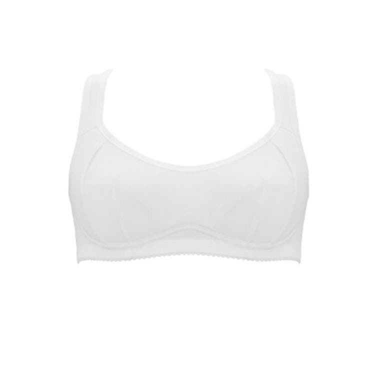 ホワイト | 吸汗速乾抗菌加工 部活ブラ さらさらシャッキリハーフトップブラジャー（ルシアン） | nissen