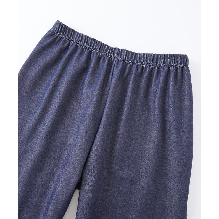 冷感ひんやりとした UVカット綿混薄地デニム調ゆったり10分丈レギンス２枚組 | nissen | 詳細画像16 