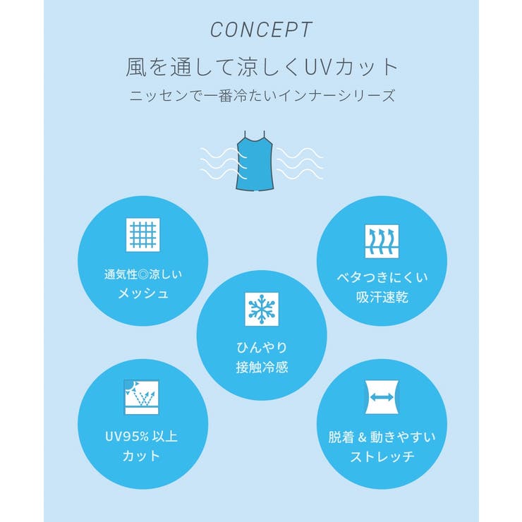 超冷感ＡＩＲ １０分丈レギンス２枚組（接触冷感・吸汗速乾・ＵＶカット） | nissen | 詳細画像2 