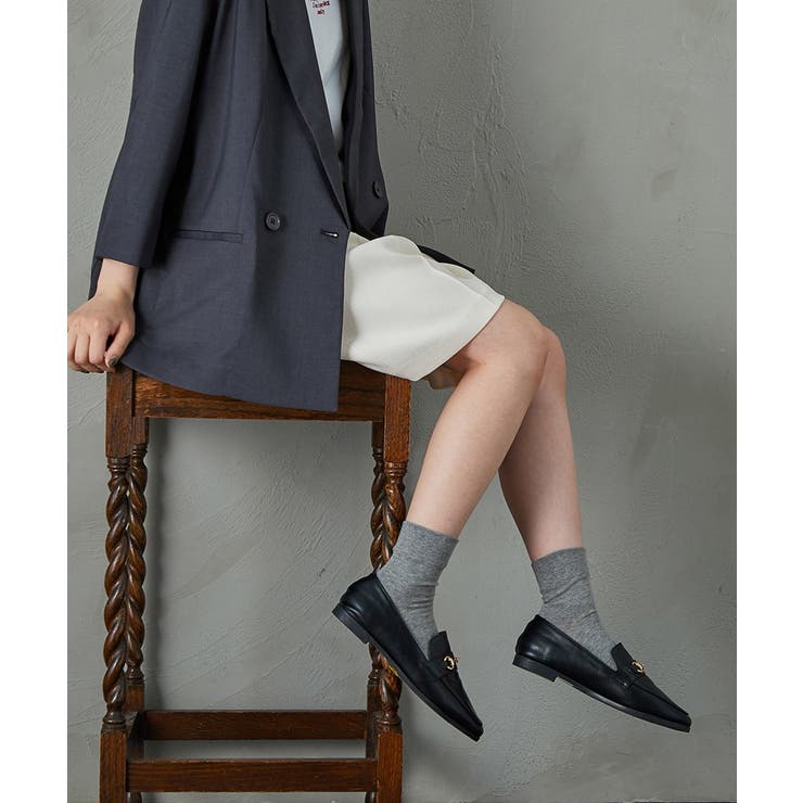 日本製 オーガニックコットン混 足口ゆったり無地クルーソックス５足組 | nissen | 詳細画像12 