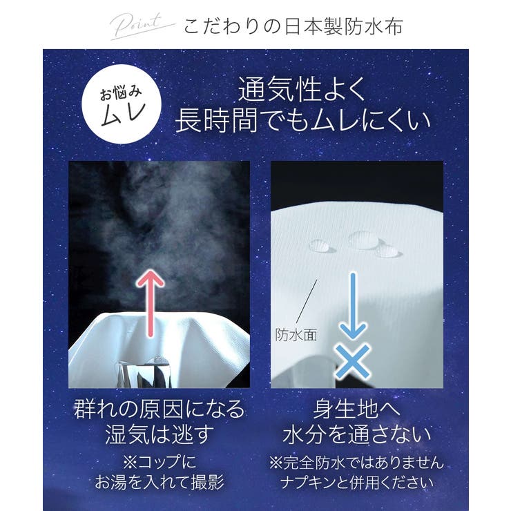 ショーツ おやすみサニタリーショーツ綿混ストレッチ 後全面＆前側部分 | nissen | 詳細画像6 