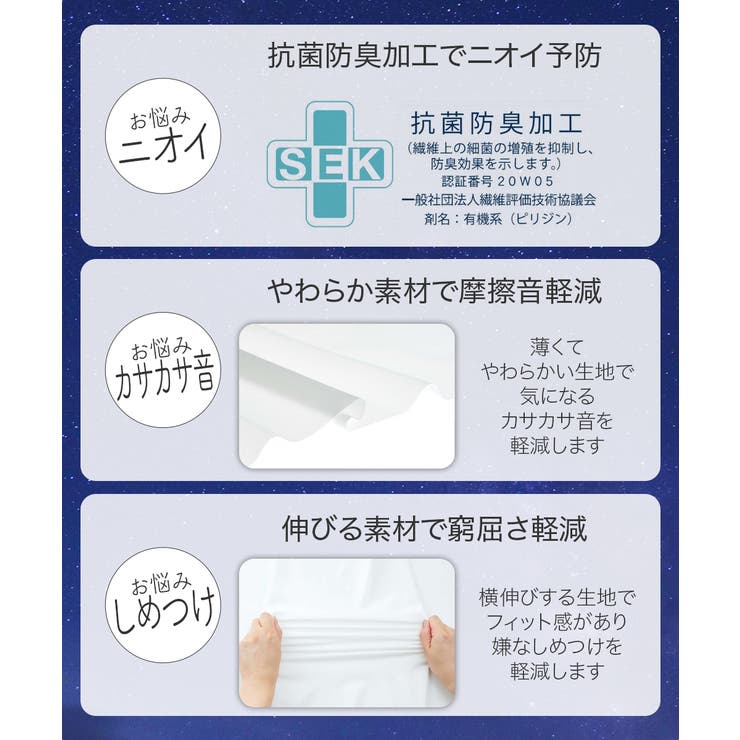 ショーツ おやすみサニタリーショーツ綿混ストレッチ 後全面＆前側部分 | nissen | 詳細画像7 