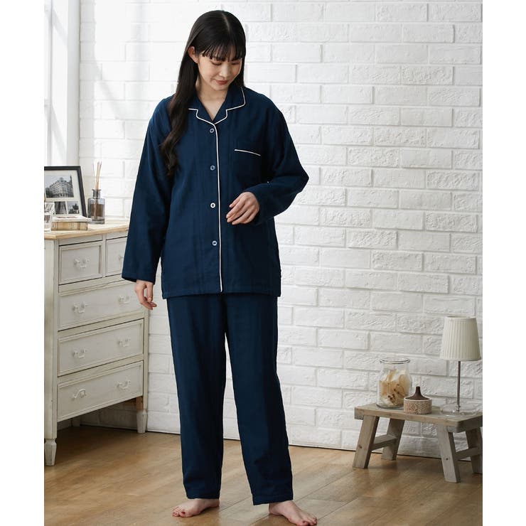 ３重ガーゼ綿１００%襟付き前開きパジャマ | nissen | 詳細画像15 