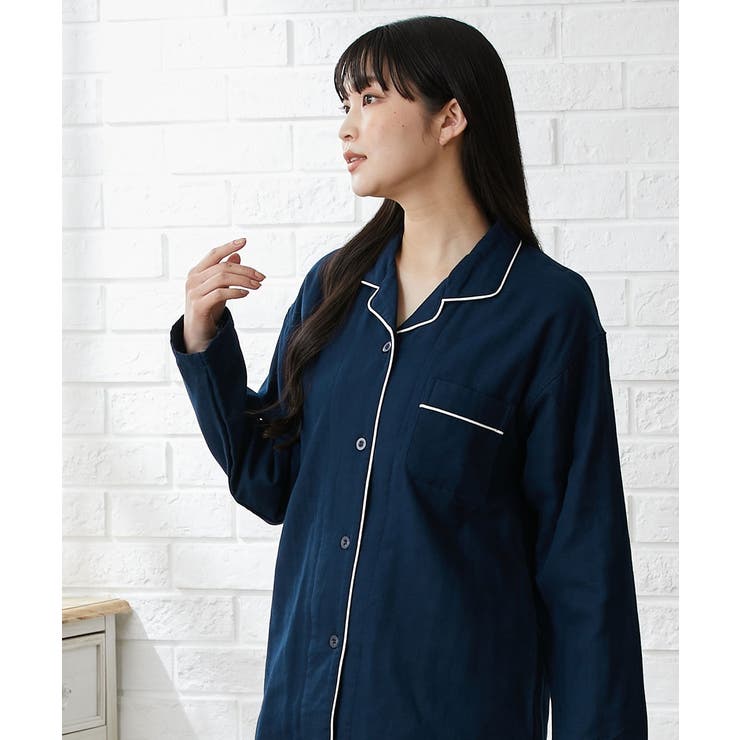 ３重ガーゼ綿１００%襟付き前開きパジャマ | nissen | 詳細画像17 