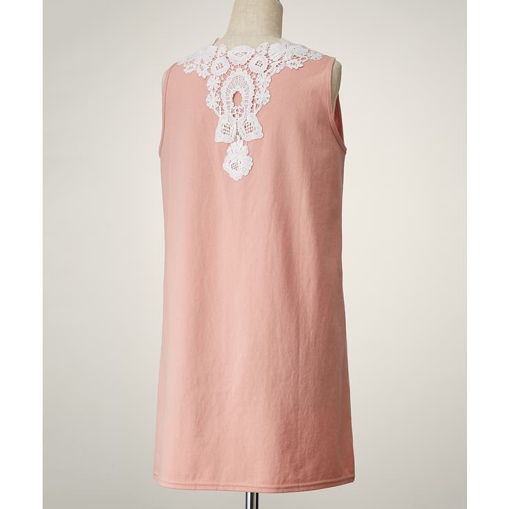 綿混吸汗速乾 バックレース付チュニック丈タンクトップ2枚組 | nissen | 詳細画像15 