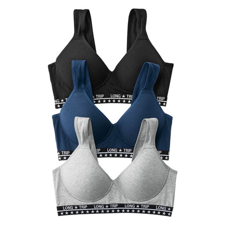 3枚組 | 綿混 スポーティシームレスハーフトップ3枚組 | nissen