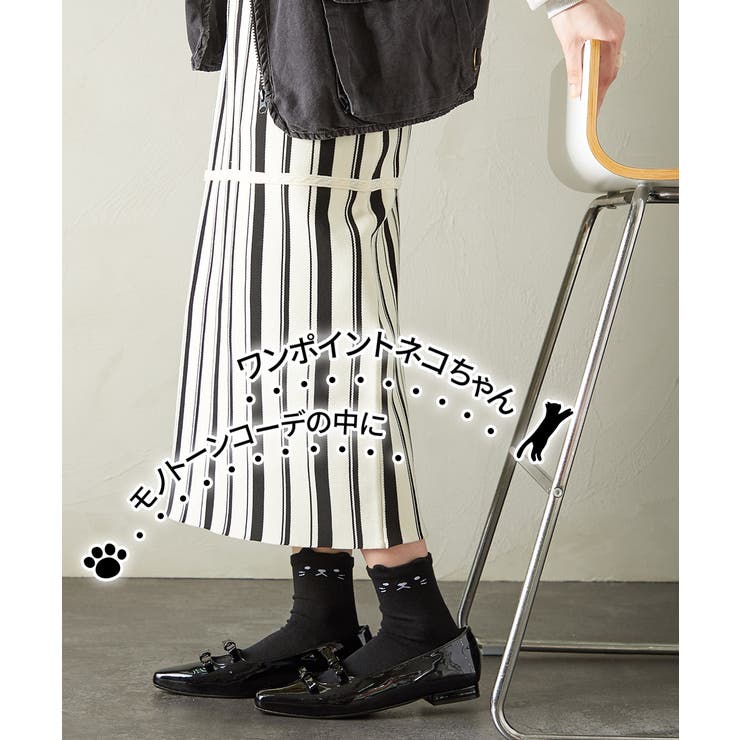 足口ゆったり ねこだらけクルーソックス７足組 | nissen | 詳細画像6 