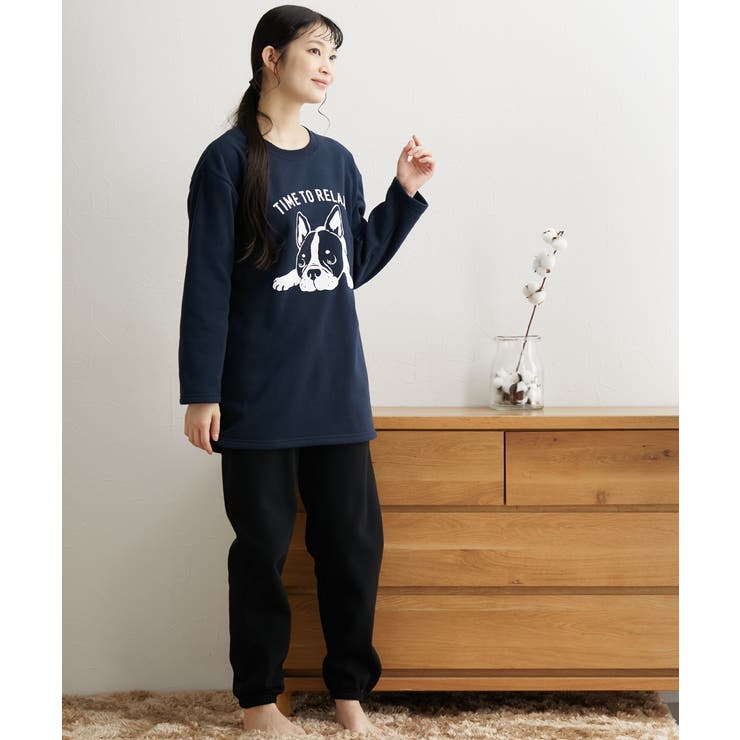 綿混裏起毛ゆったりルームウェア上下セット | nissen | 詳細画像10 