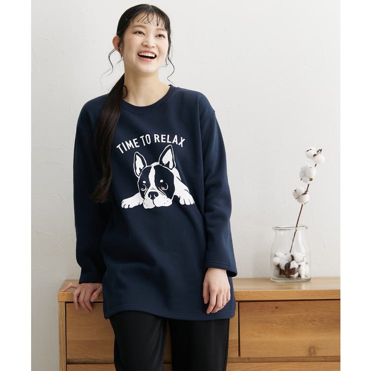 綿混裏起毛ゆったりルームウェア上下セット | nissen | 詳細画像11 