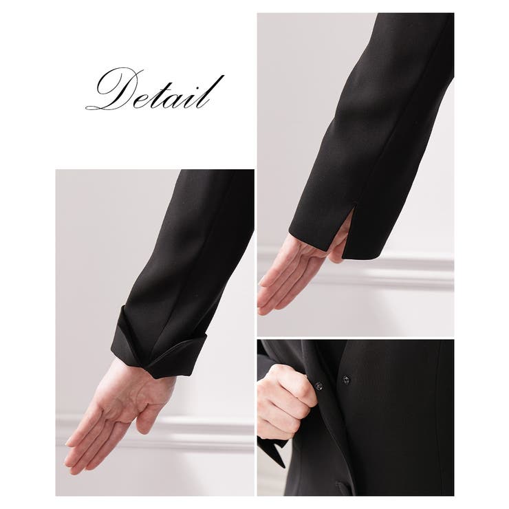 【大きい胸専用】【喪服 礼服 フォーマル】洗える防しわノーカラーアンサンブル（ノ… | nissen | 詳細画像9 