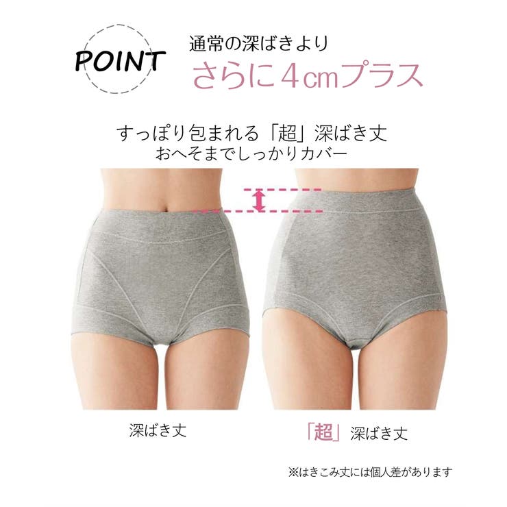 おなかすっぽり超深ばき丈 綿混ストレッチ ショーツ４枚組 | nissen | 詳細画像4 