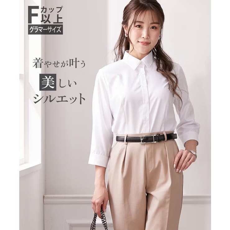 値下げ不可☆Drawer バルーン袖ノーカラーホワイトシャツ白シャツ