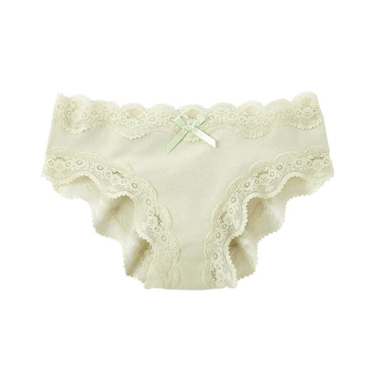 ライトグリーン | (LL)綿混リブコーディネートショーツ | nissen