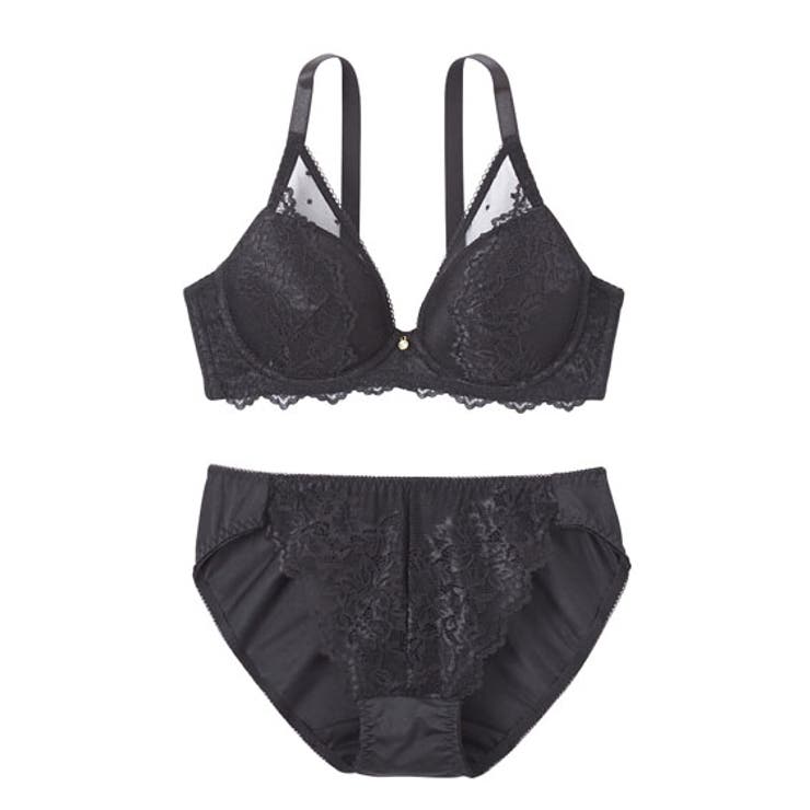 シアードット ノンワイヤーブラジャーショーツセット[品番