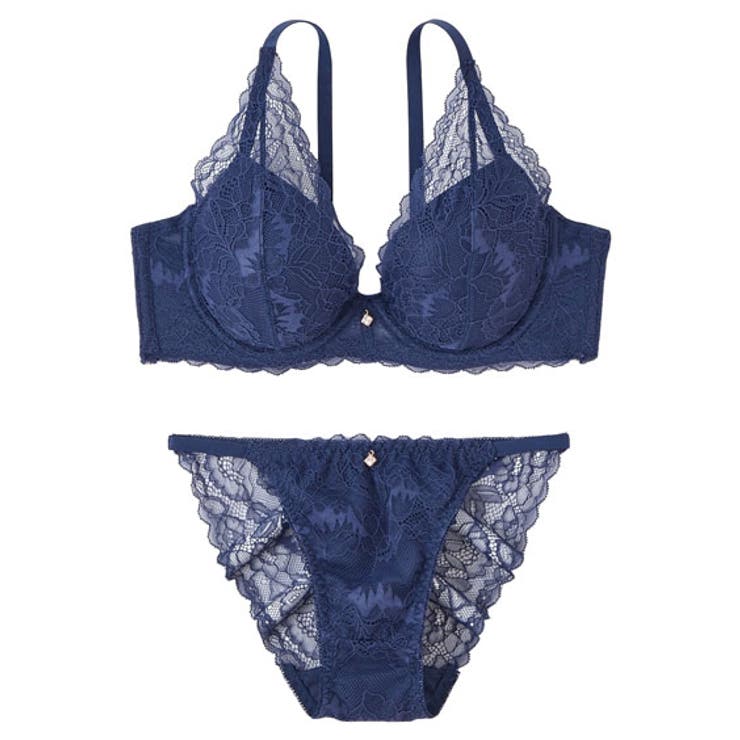 フルカップ風オールワンカラーブラジャーショーツセット[品番