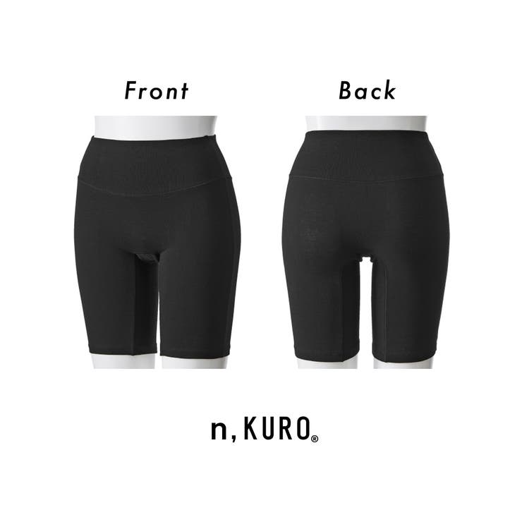ｎ，ＫＵＲＯ 綿混ストレッチ お腹らくちん股ずれ防止深ばき丈ロングショーツ３枚組 | nissen | 詳細画像16 