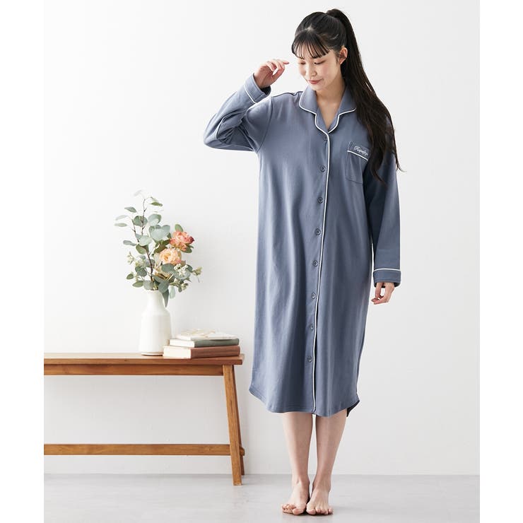 綿１００％やわらかスムースルームシャツワンピース | nissen | 詳細画像6 