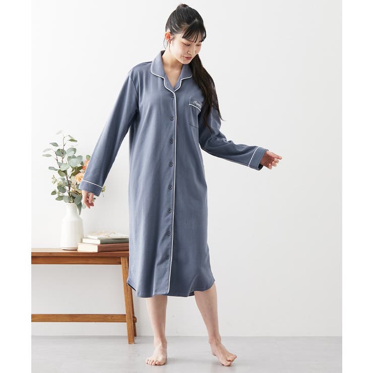 綿１００％やわらかスムースルームシャツワンピース | nissen | 詳細画像7 