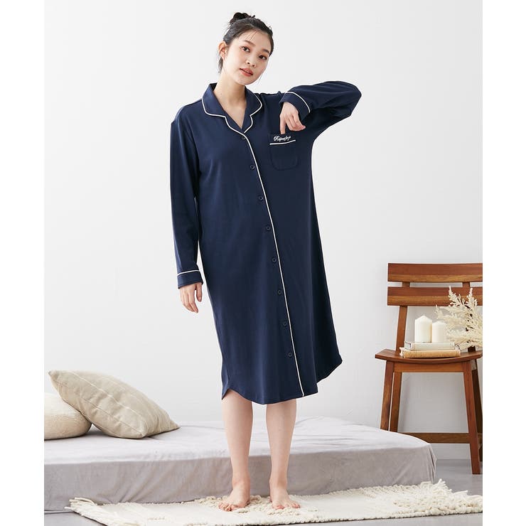 綿１００％やわらかスムースルームシャツワンピース | nissen | 詳細画像11 