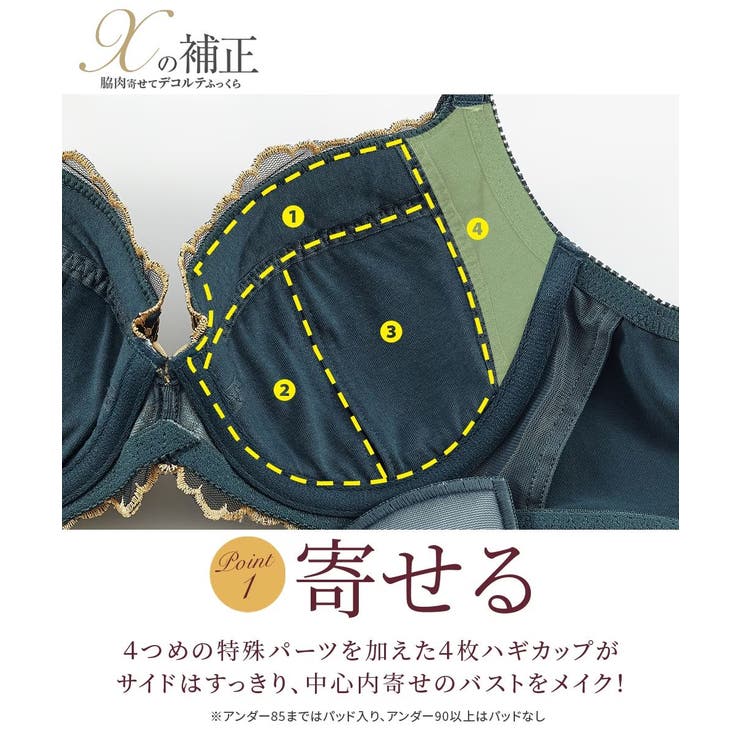 スリムパネルキレイなシルエットつくるブラジャー（Xの補正）（トリンプ） | nissen | 詳細画像5 