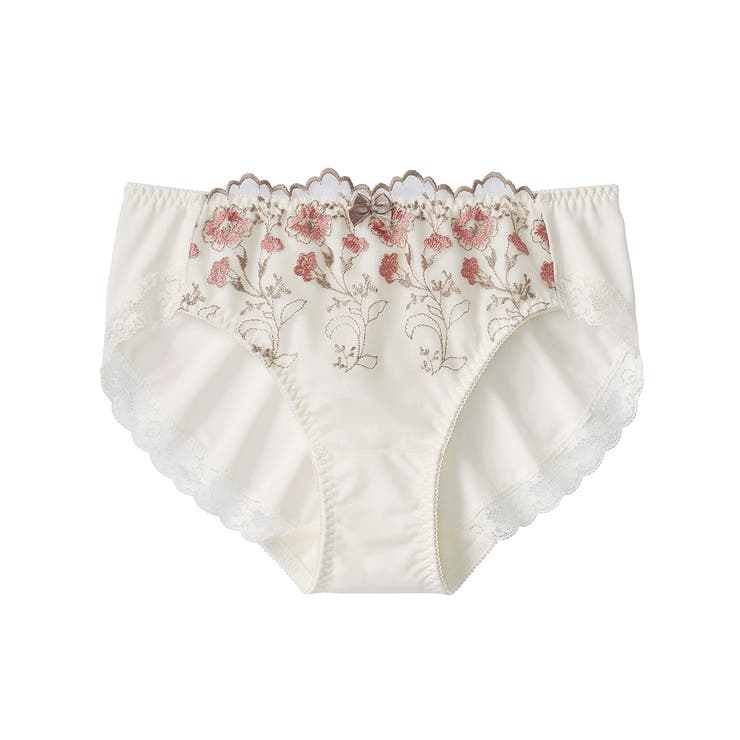 オフホワイト | (M-4L) やや深ばき丈花柄ストレッチコーディネートショーツ（トリンプ） | nissen