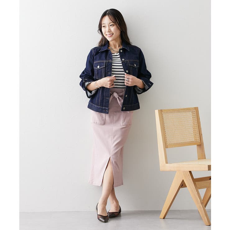 FM-FLL)【大きい胸専用】ナチュラルラインボーダーTシャツ[品番