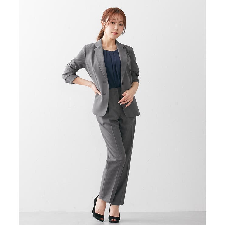 (FM F3L)大きい胸専用 タック入デザインフレア7分袖ジョーゼットブラウス | nissen | 詳細画像19 