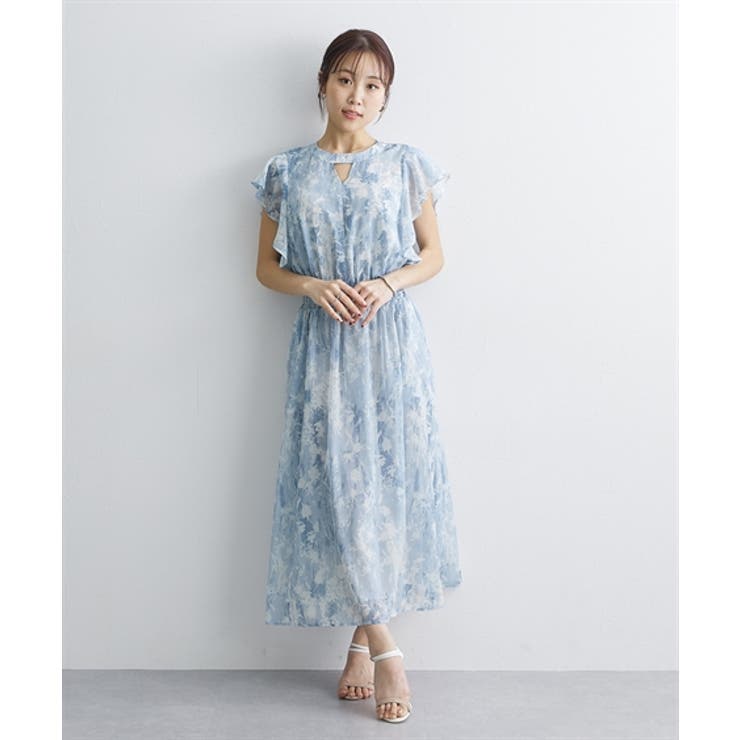 専用です❕サカイ　✰レア　美品　カリグラフィー　フリル　ワンピース 大きい胸専用】フリルデザインワンピース(ポケット付）[品番