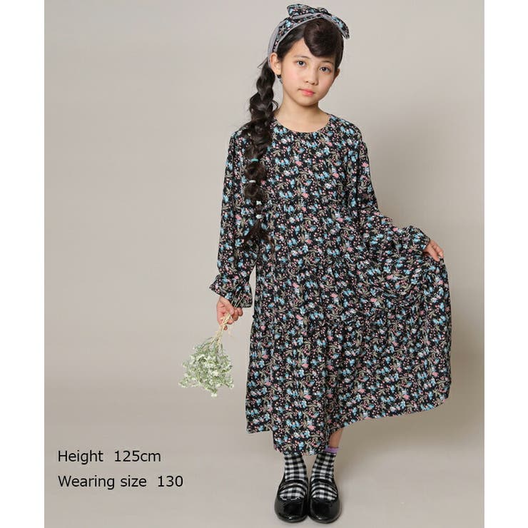 花柄ティアードワンピース 110 140 品番 Sttk Unica ユニカ のキッズファッション通販 Shoplist ショップリスト