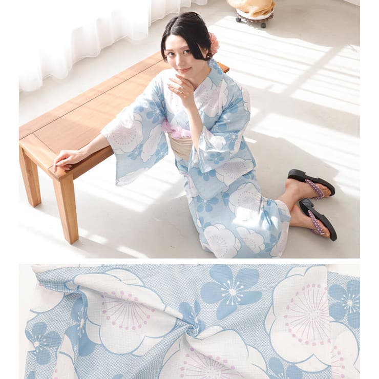 NA948藍染高級浴衣美品綺麗着丈144センチ裄丈63センチ木綿 安く 買うファッション - NA948藍染高級浴衣美品綺麗着丈144