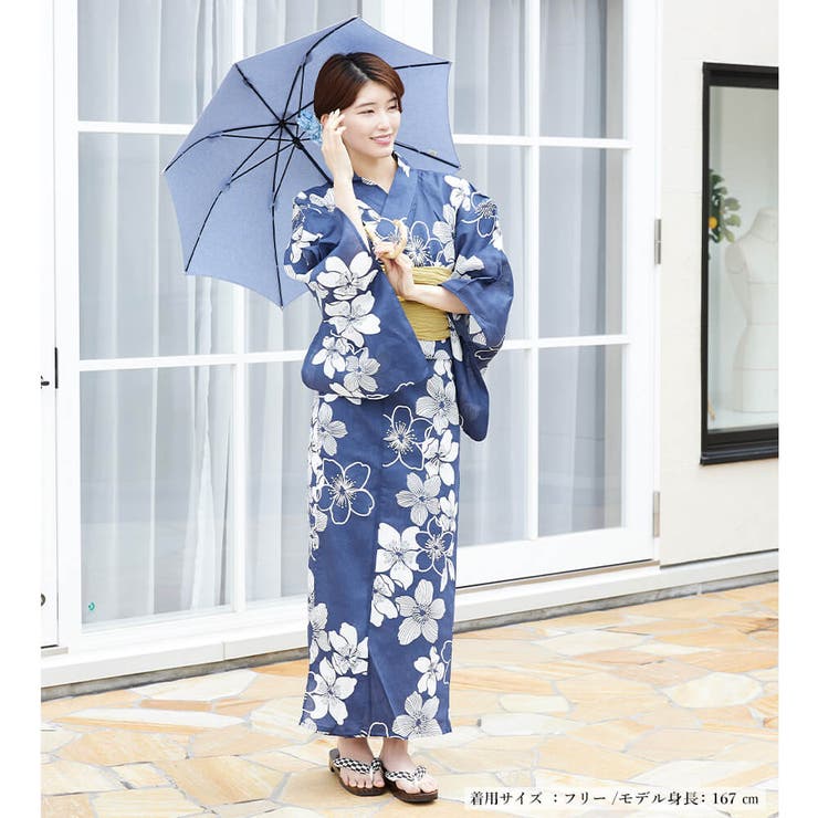 Amazon.co.jp: 浴衣 綿麻 粋な夏着物 縦縞 黒 浴衣単品 サイズは