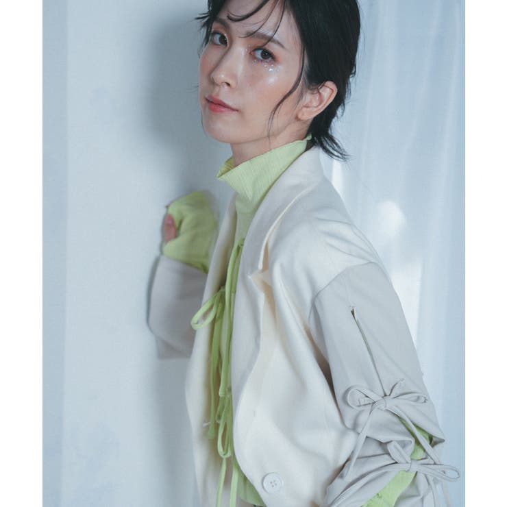 「elle」Leather Sleeve Ribbon | Nora Lily | 詳細画像2 