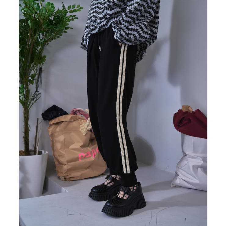 【Nora Lily】Wavy Line Track Pants | Nora Lily | 詳細画像1 