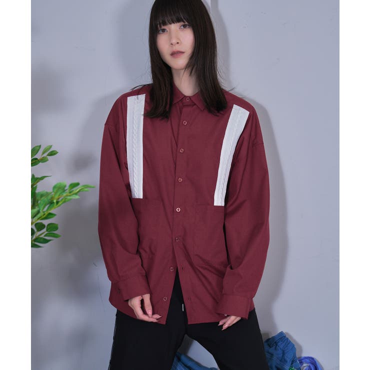 BORDEAUX | 【Nora Lily】Rope Tape Shirt | Nora Lily