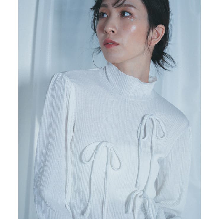 【Nora Lily】「elle」Ribbon Rib Top | Nora Lily | 詳細画像2 