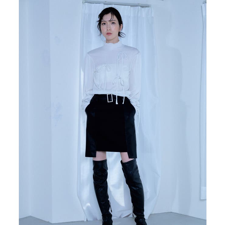 【Nora Lily】「elle」Ribbon Rib Top | Nora Lily | 詳細画像5 