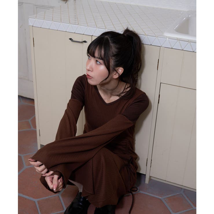 Nora Lily elle ノラリリーエル 【2カラー】エフォートレス ニット リブ ワンピース 224750028 elle」Effortlessly Knit Rib[品番：NORW0000095]｜Nora Lily