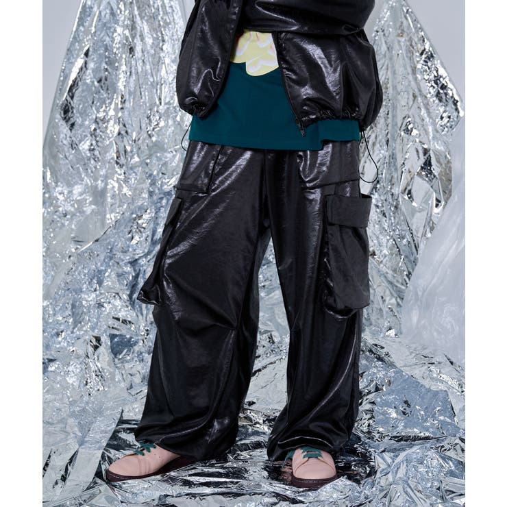 BLACK | Leathery Drawcode Wide | Nora Lily