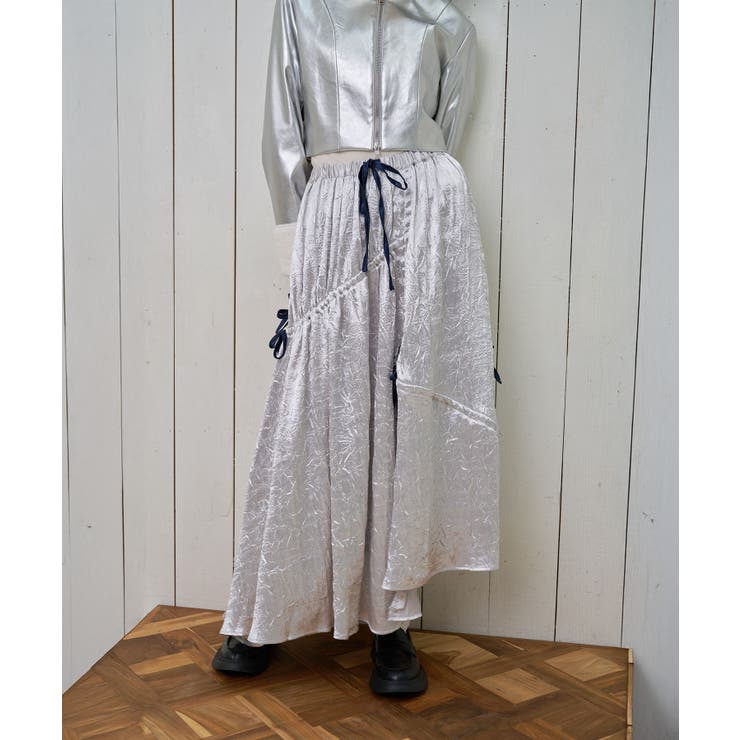 WHITE x Navy | 【Nora Lily】「elle」Gather Ribon | Nora Lily