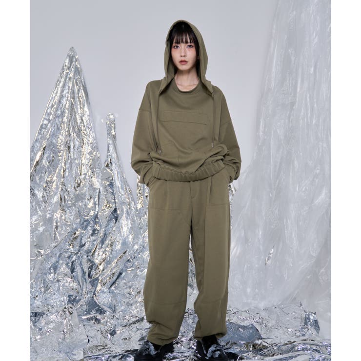 KHAKI | Attached Hood 3D | Nora Lily