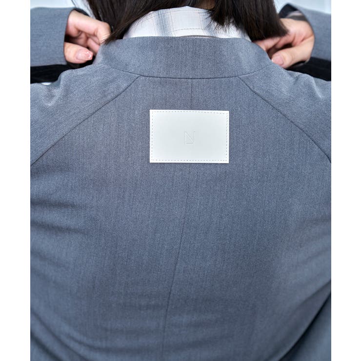 Stripe Panel No-Collar Jacket | Nora Lily | 詳細画像6 