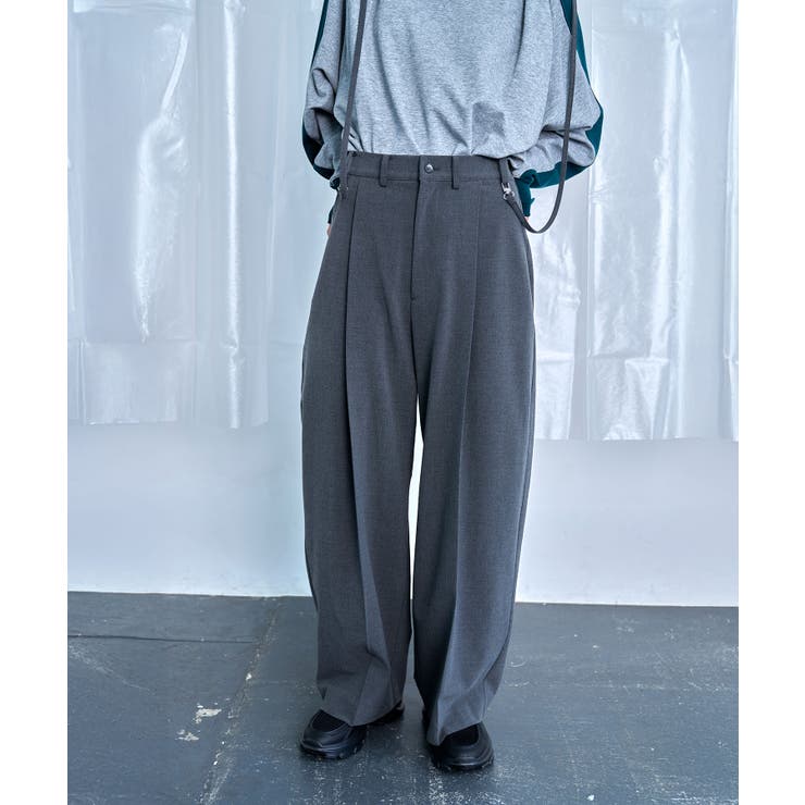 Cocoon Wide Line Suspenders Pants | Nora Lily | 詳細画像1 