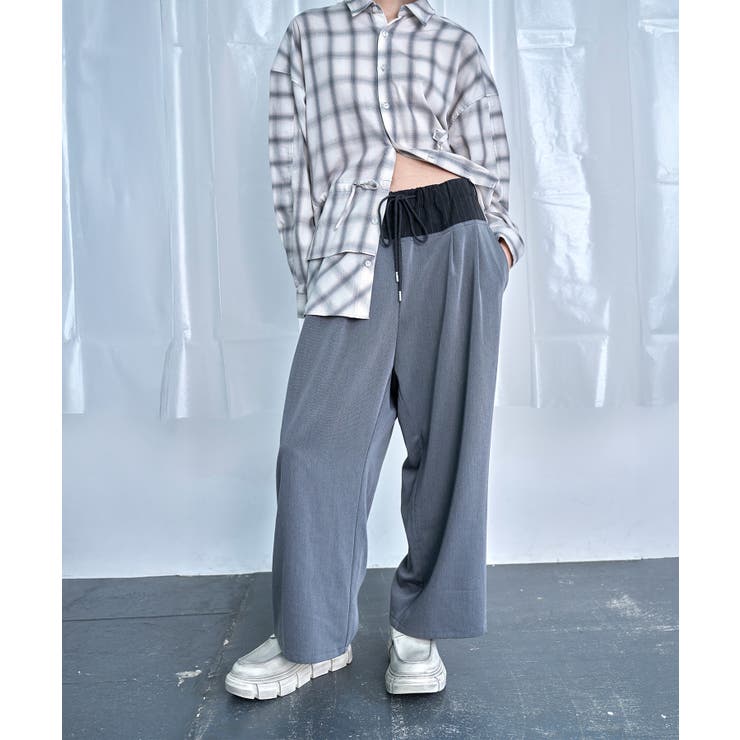 Stripe Panel Relaxed Pant[品番：NORW0000017]｜Nora Lily