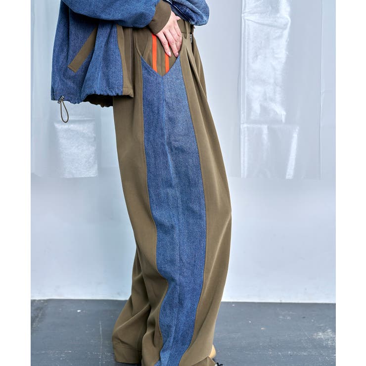 Denim Combo Relax Pants[品番：NORW0000018]｜Nora Lily（ノラリリー