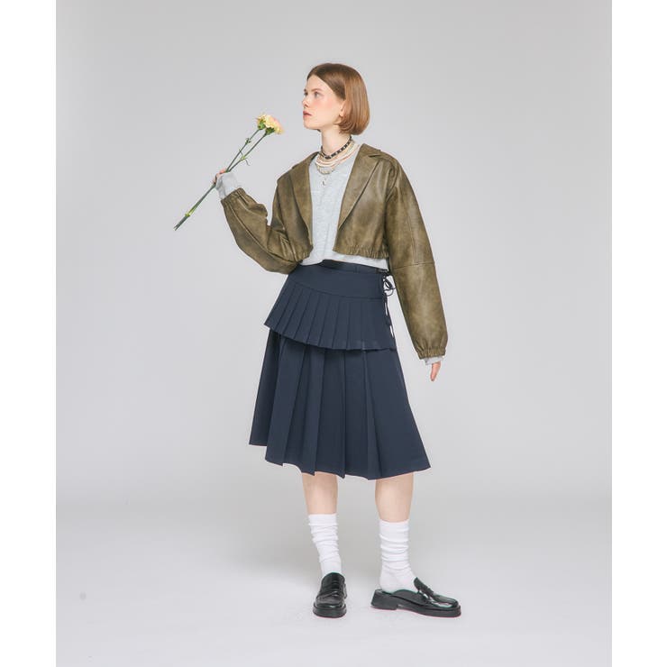 Middle Length Pleated Skirt[品番：NORW0000023]｜Nora Lily