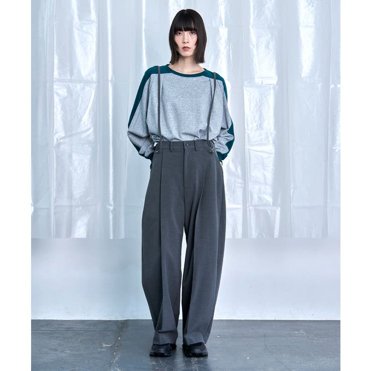 Switching Bi-Color Tuck Raglan Tee | Nora Lily | 詳細画像17 