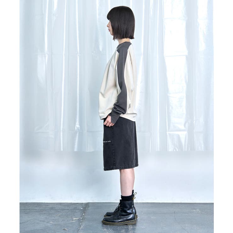 Switching Bi-Color Tuck Raglan Tee | Nora Lily | 詳細画像7 